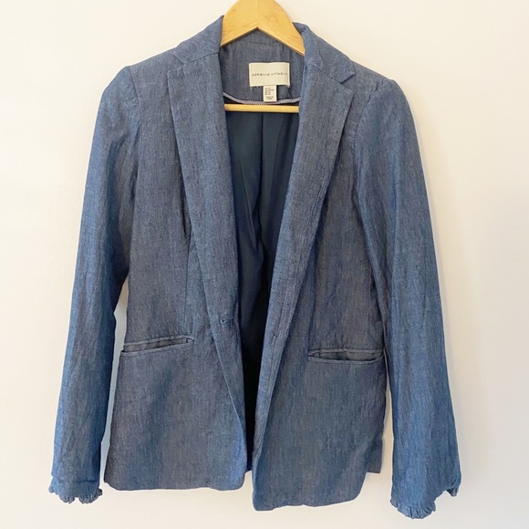 Adrienne Vittadini WFH Jean cotton ruffle blazer - Picture 1 of 8
